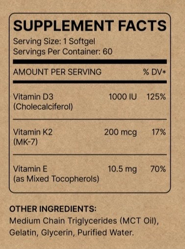 Vitamin D3 + K2